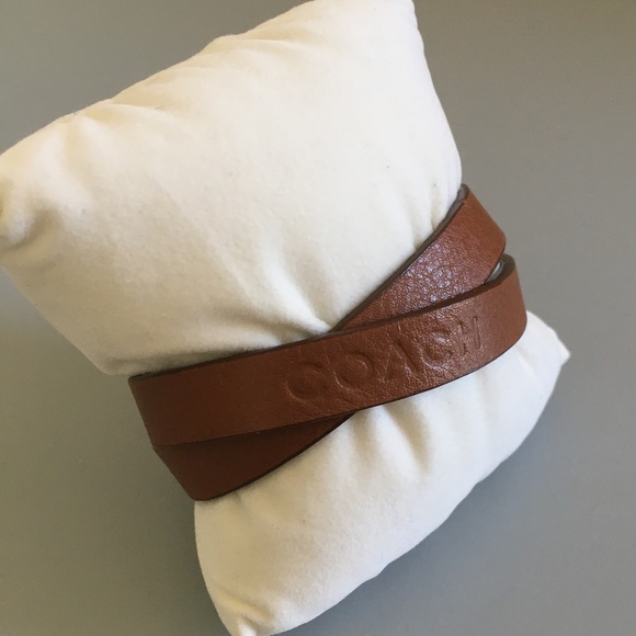 Coach Other - COACH Leather Double Strap Bracelet- Brown Cognac